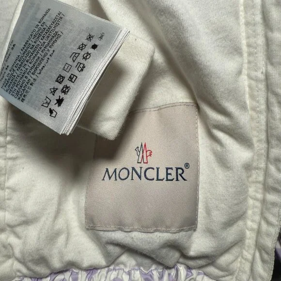 Moncler Kids Girls Logo Hooded Jacket – Size 3A (Toddler) – Lilac/White - Picture 10 of 12